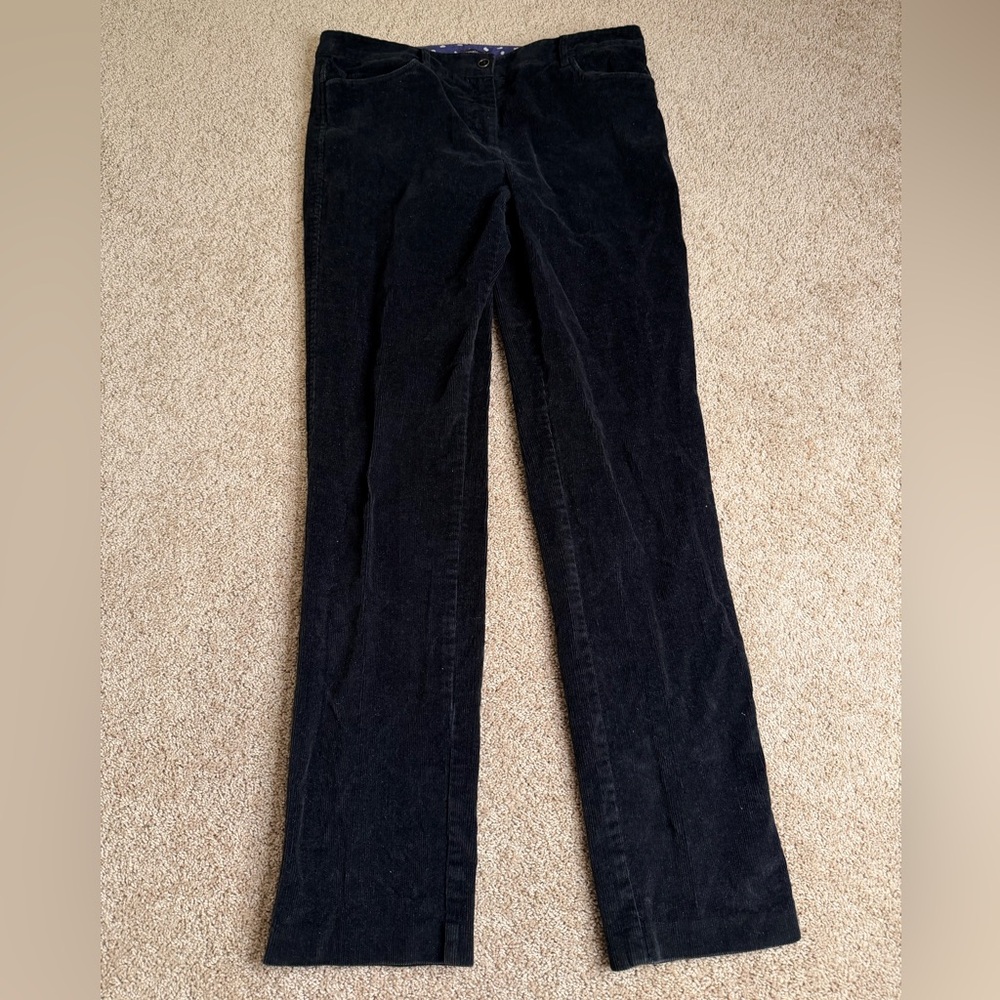 J. McLaughlin Black Corduroy Straight Leg‎ Pants Size 12